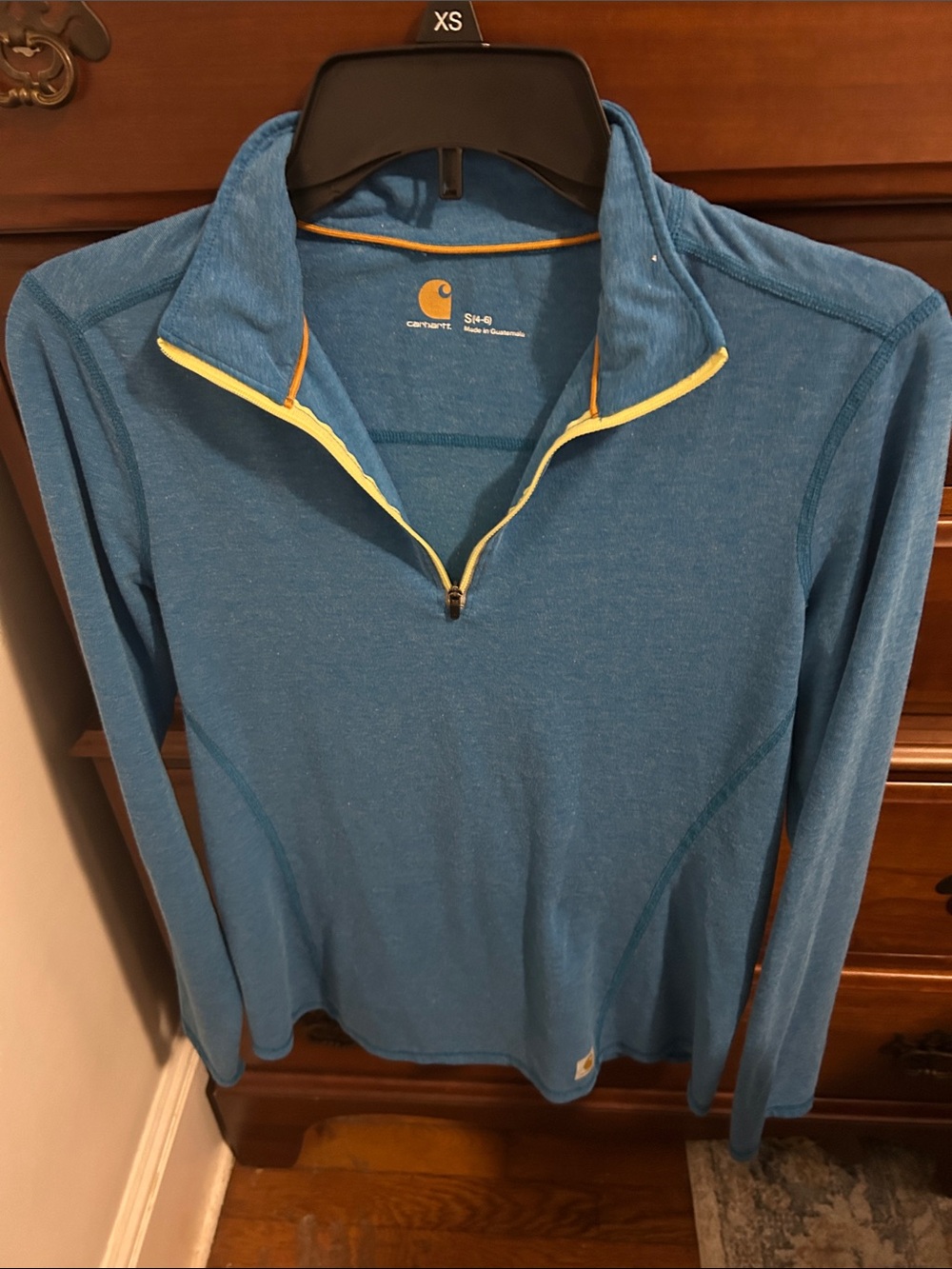 Carhartt Blue Pullover with Yellow Trim